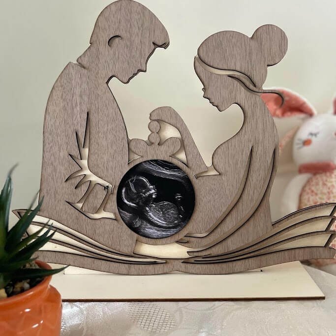 Cadre Photo échographie – Silhouettes Futures Parents