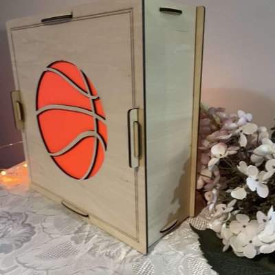 Boîte à Enveloppes en Bois Motif Basket