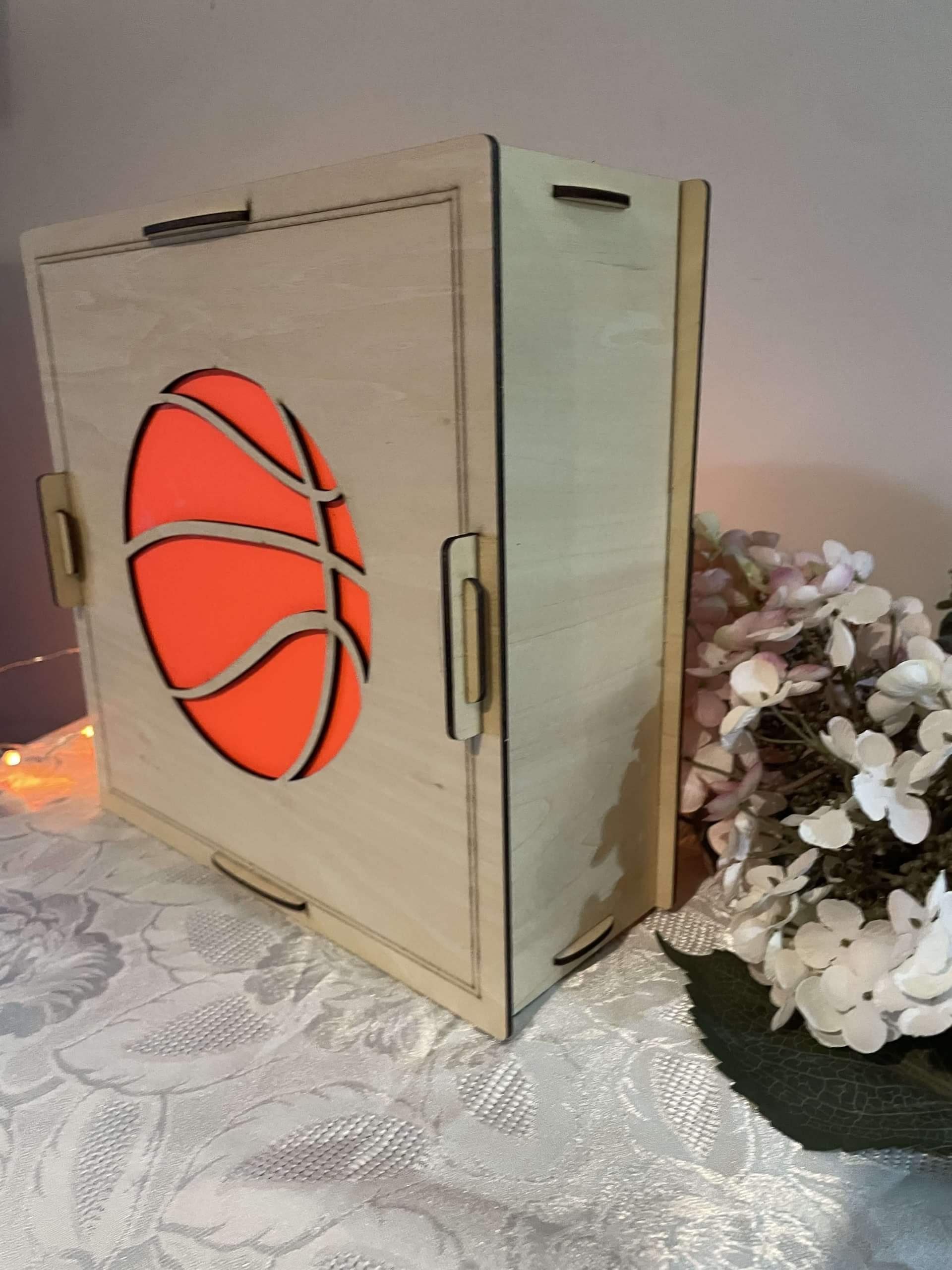 Boîte à Enveloppes en Bois Motif Basket