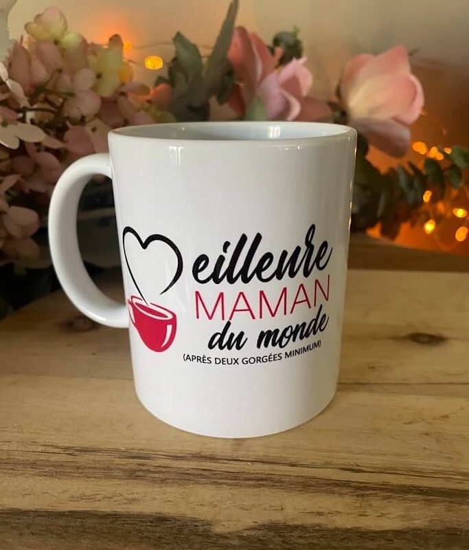 Mug « meilleur maman du monde après deux gorgées »